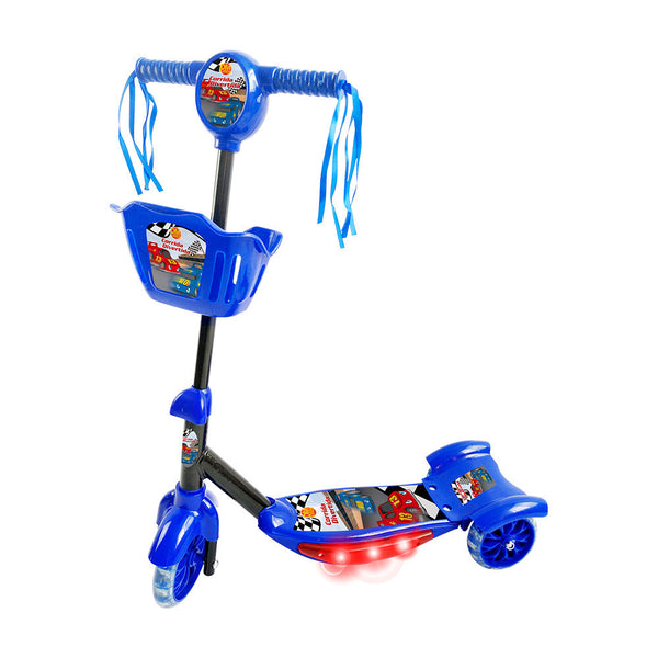 Patinete Corrida Divertida Com Cesta Azul - DM Radical