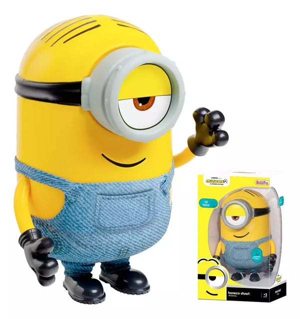Boneco Minions Stuart Original- Fala 10 Frases 25cm Altura
